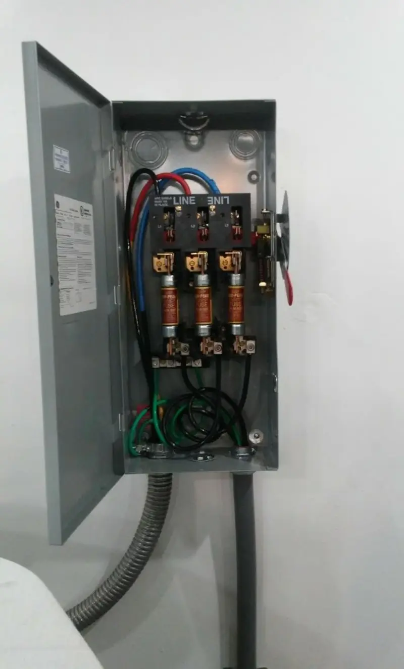 Three-phase disconnect switch installed for Electrical Wiring & Rewiring in Spencerport